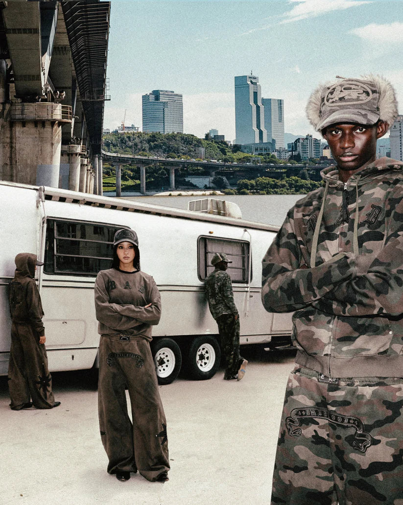 Badblood Cosmo Patch Hooded Zip-Up - Green Camo