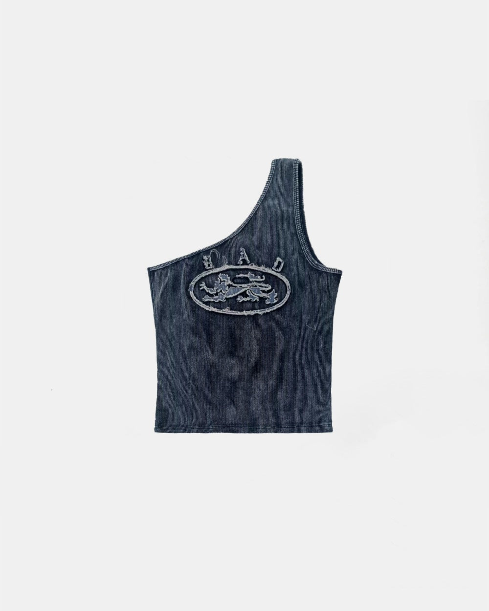 Badblood Ryan Patch One Shoulder Tank Denim Blue