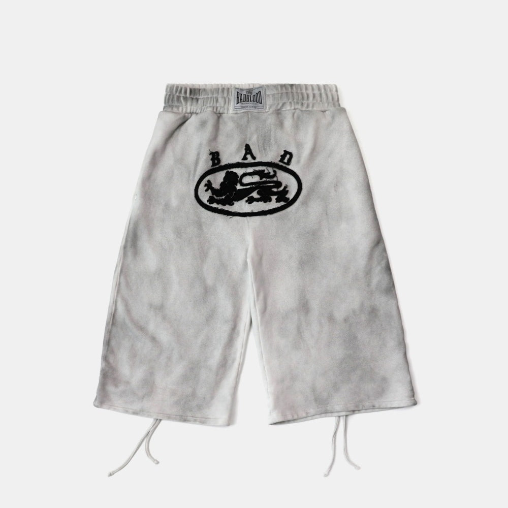 Badblood Mystic Patch Bermuda Pants - Washed White