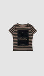 Badblood Dark Classic Stripe T-Shirt - Tobacco/Brown
