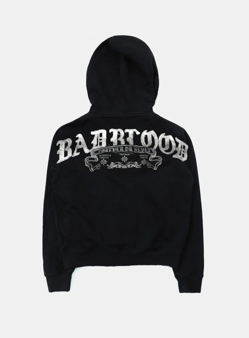 Badblood Mystic Capsule Hooded Zip-Up - Black/White