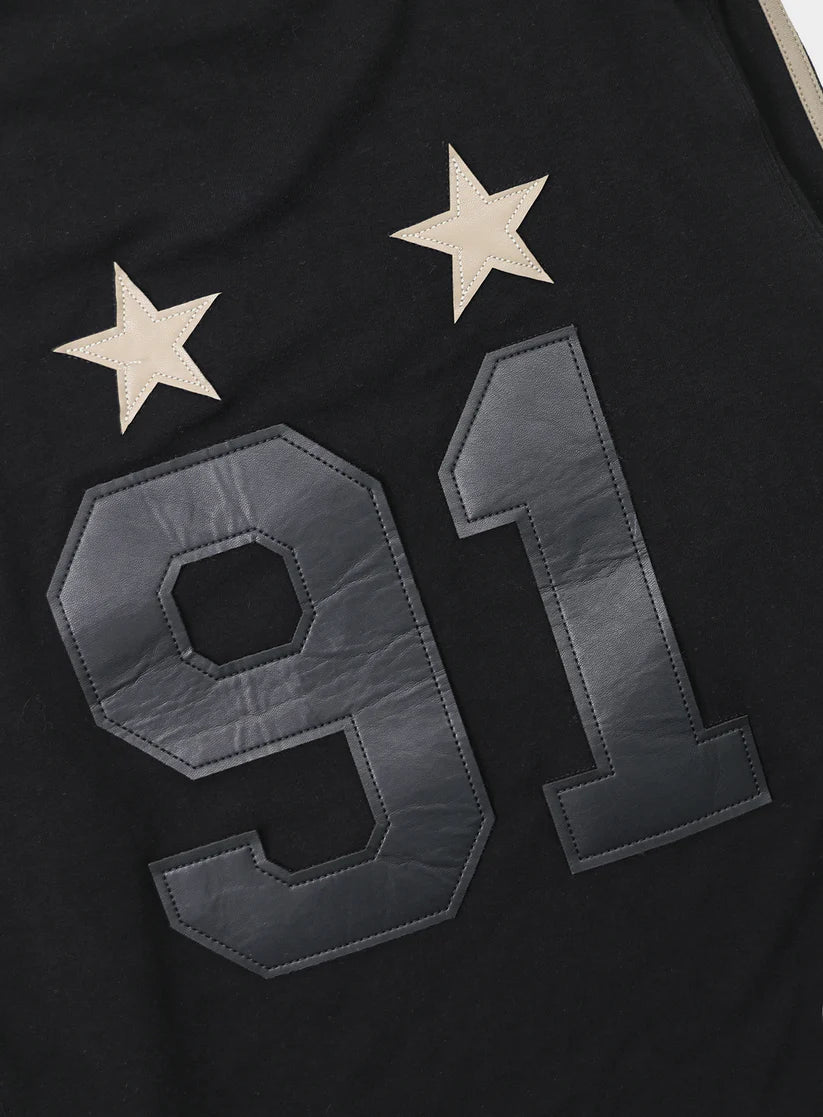 Badblood  Vintage Club Jersey Ringer Long Sleeve - Black