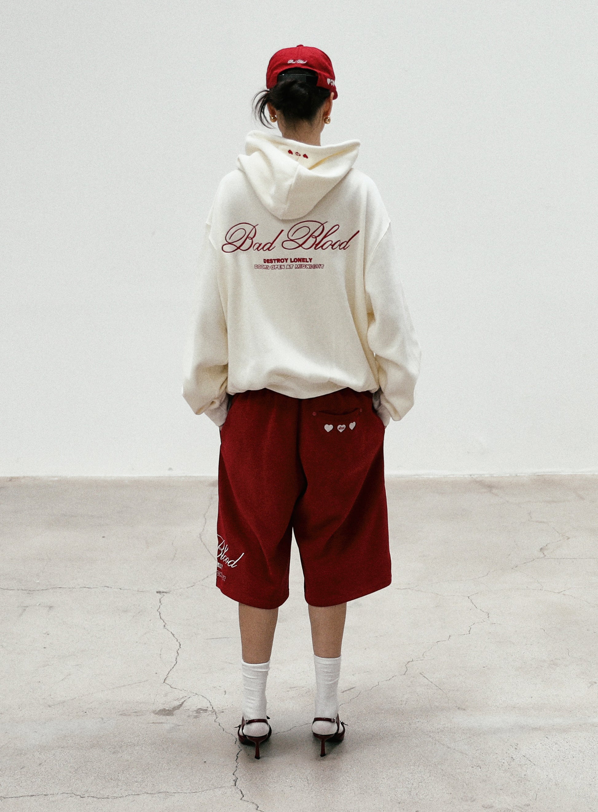 Badblood Classic Logo Bermuda Pants - Red