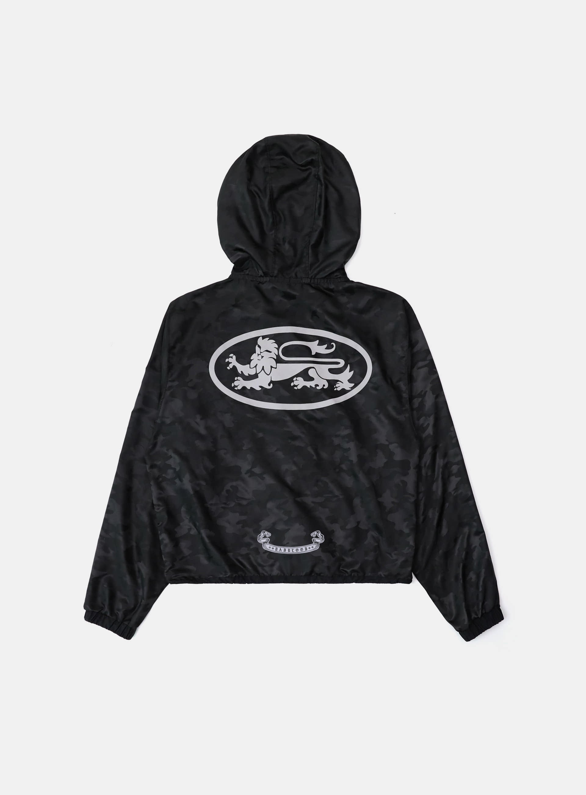 Badblood Mystic Nylon Reflective Hooded Zip-Up Black Camo