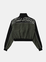 Badblood Contrast Check Track Jacket - Green