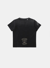 Badblood Workshop Print Distressed T-Shirt Black