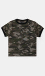 Badblood Cosmo Reflective Ringer T-Shirt - Green Camo