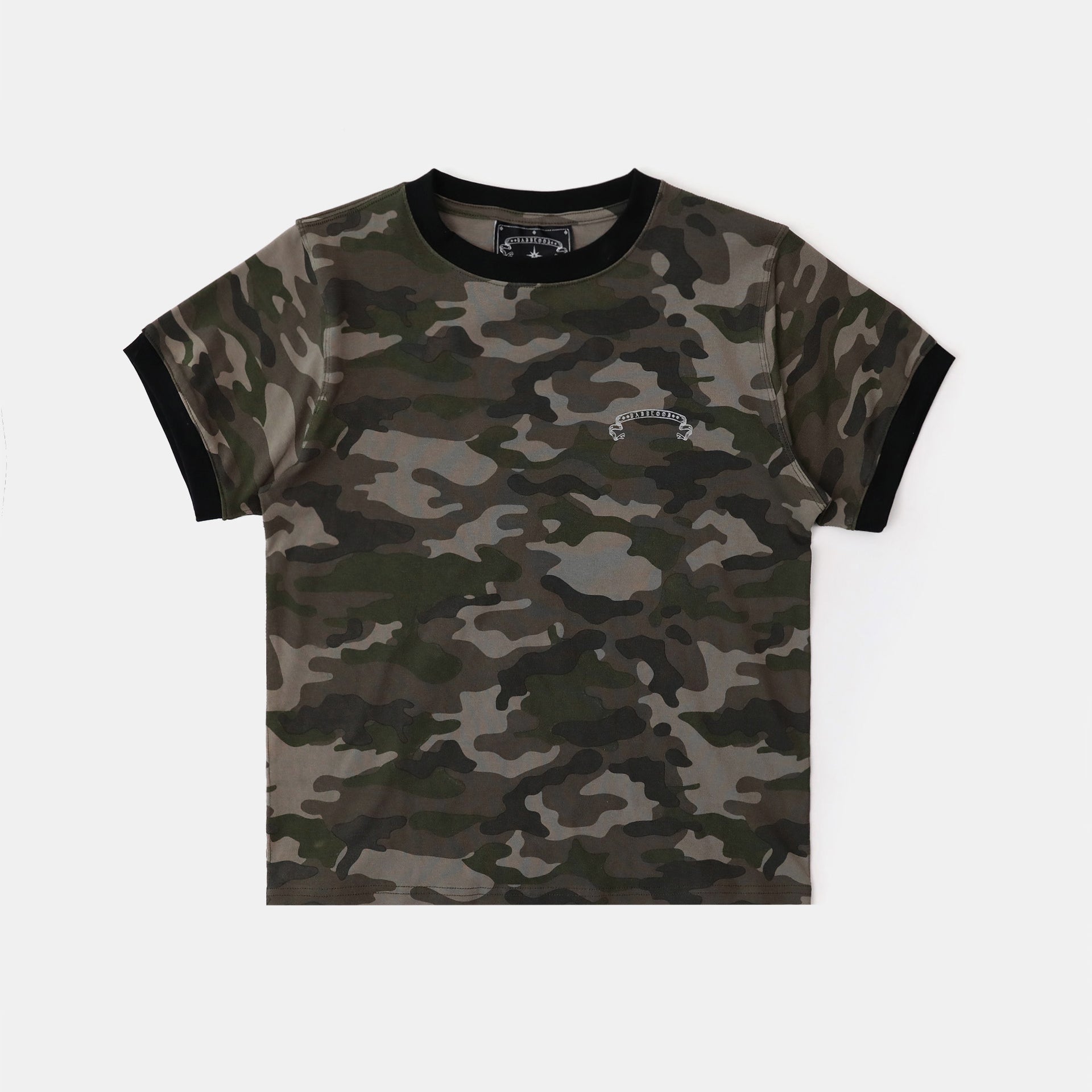 Badblood Cosmo Reflective Ringer T-Shirt - Green Camo