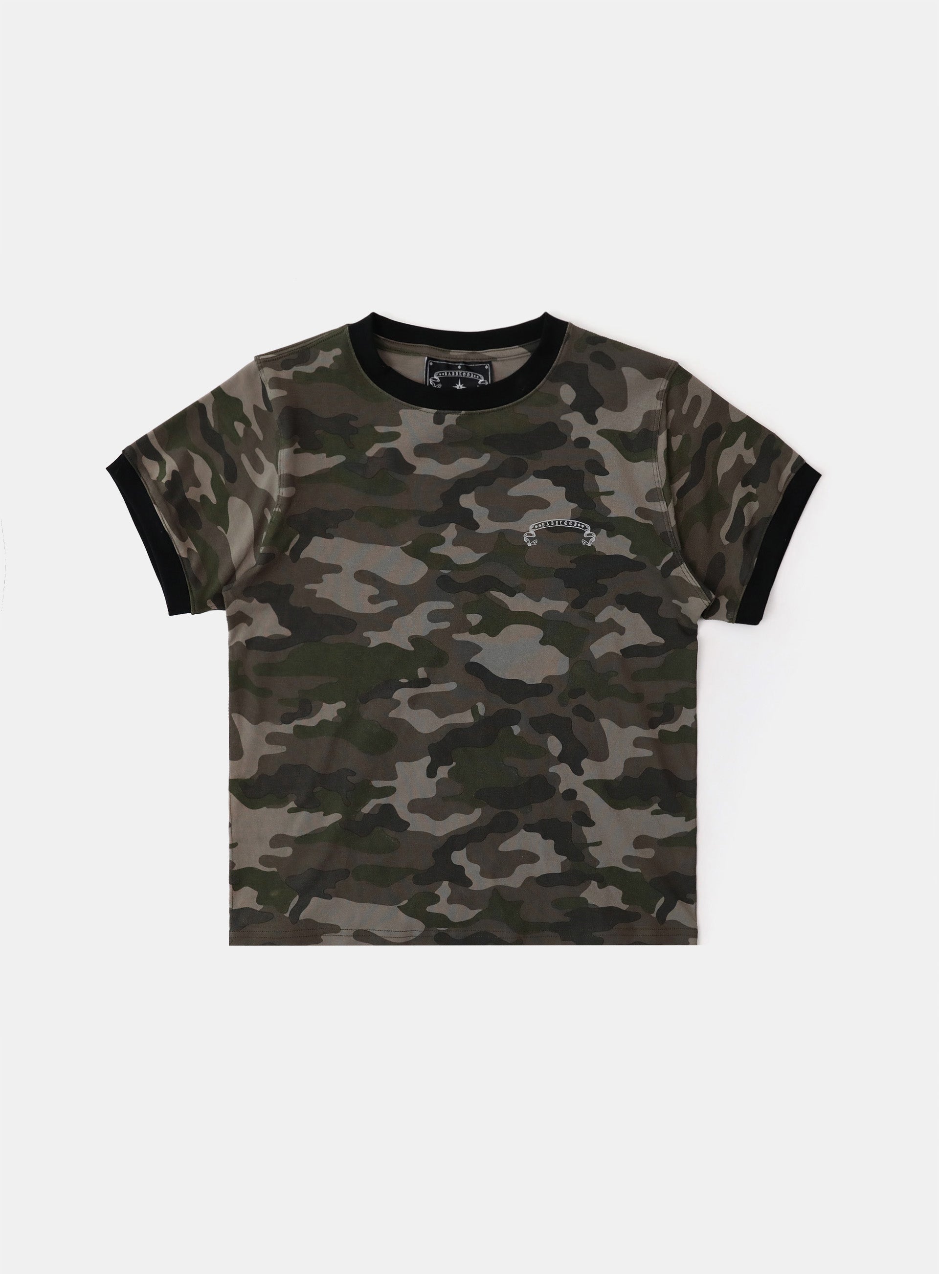 Badblood Cosmo Reflective Ringer T-Shirt - Green Camo