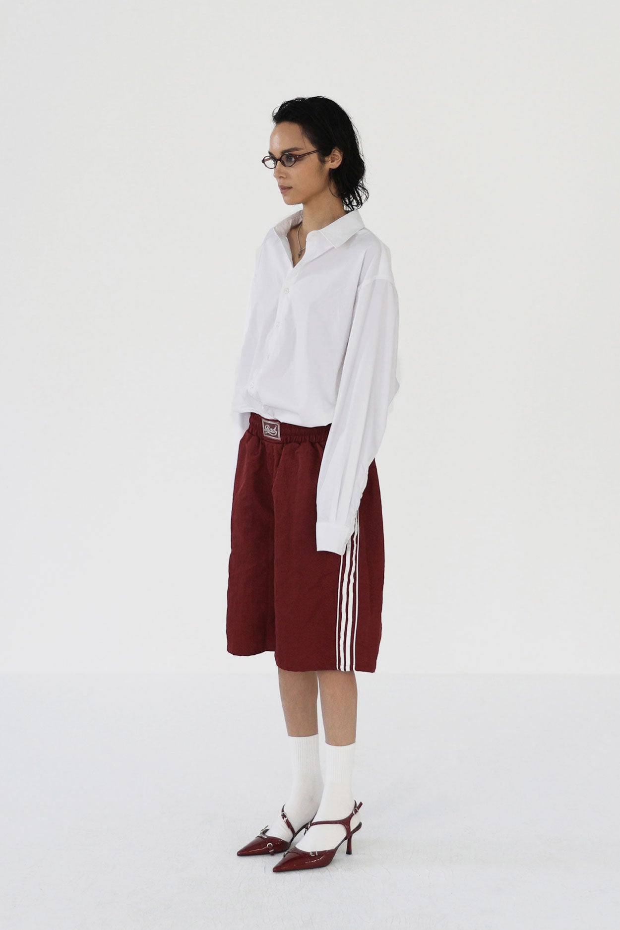 Badblood Billy Track Bermuda Pants Red