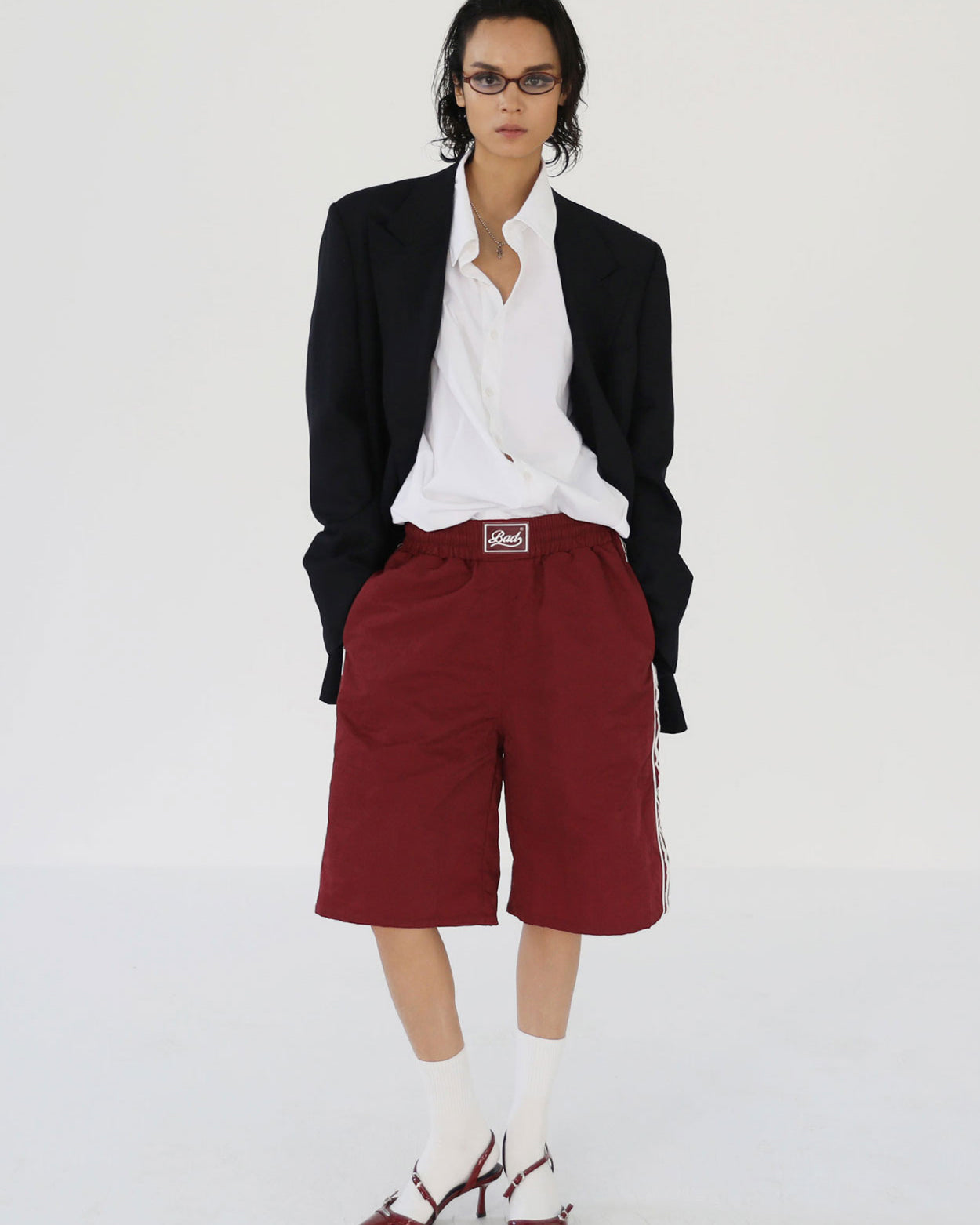 Badblood Billy Track Bermuda Pants Red