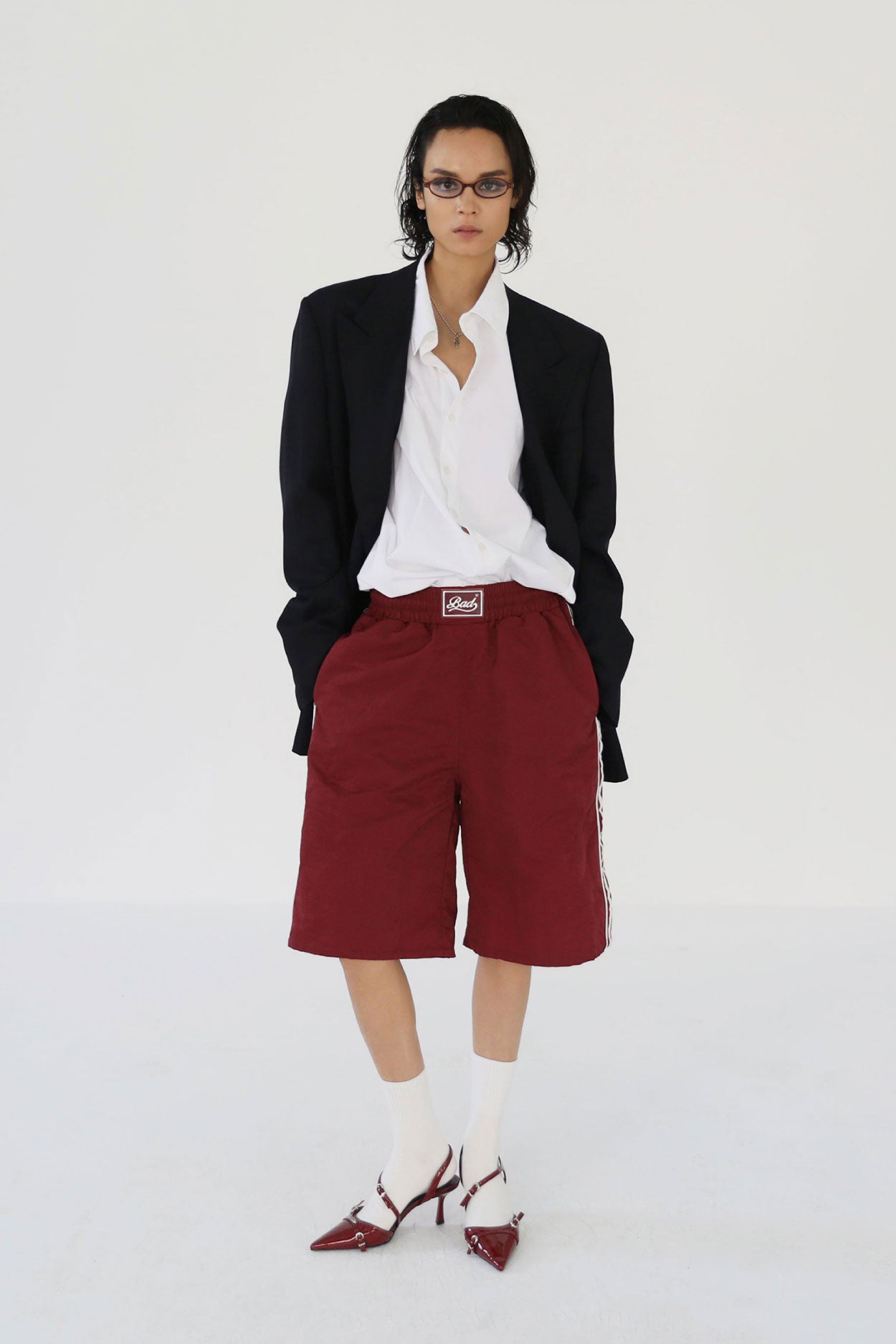 Badblood Billy Track Bermuda Pants Red