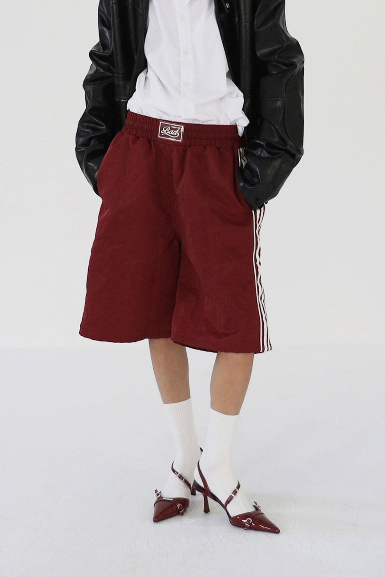 Badblood Billy Track Bermuda Pants Red