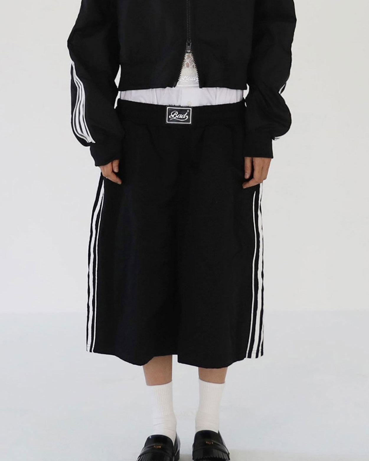 Badblood Billy Track Bermuda Pants Black
