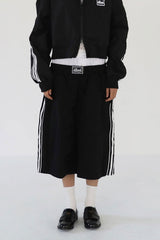 Badblood Billy Track Bermuda Pants Black