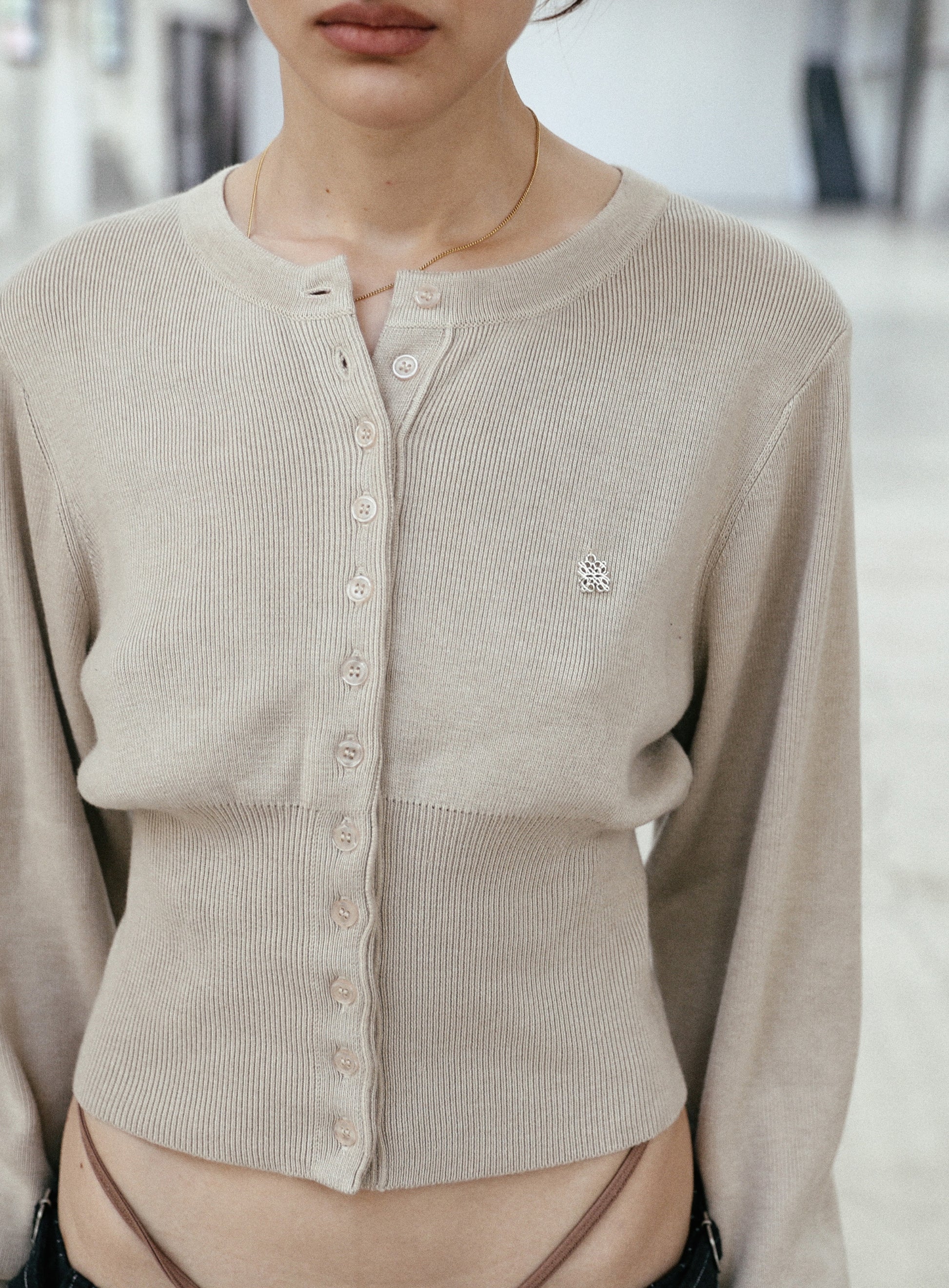 Badblood The Pure Round Cardigan – Beige