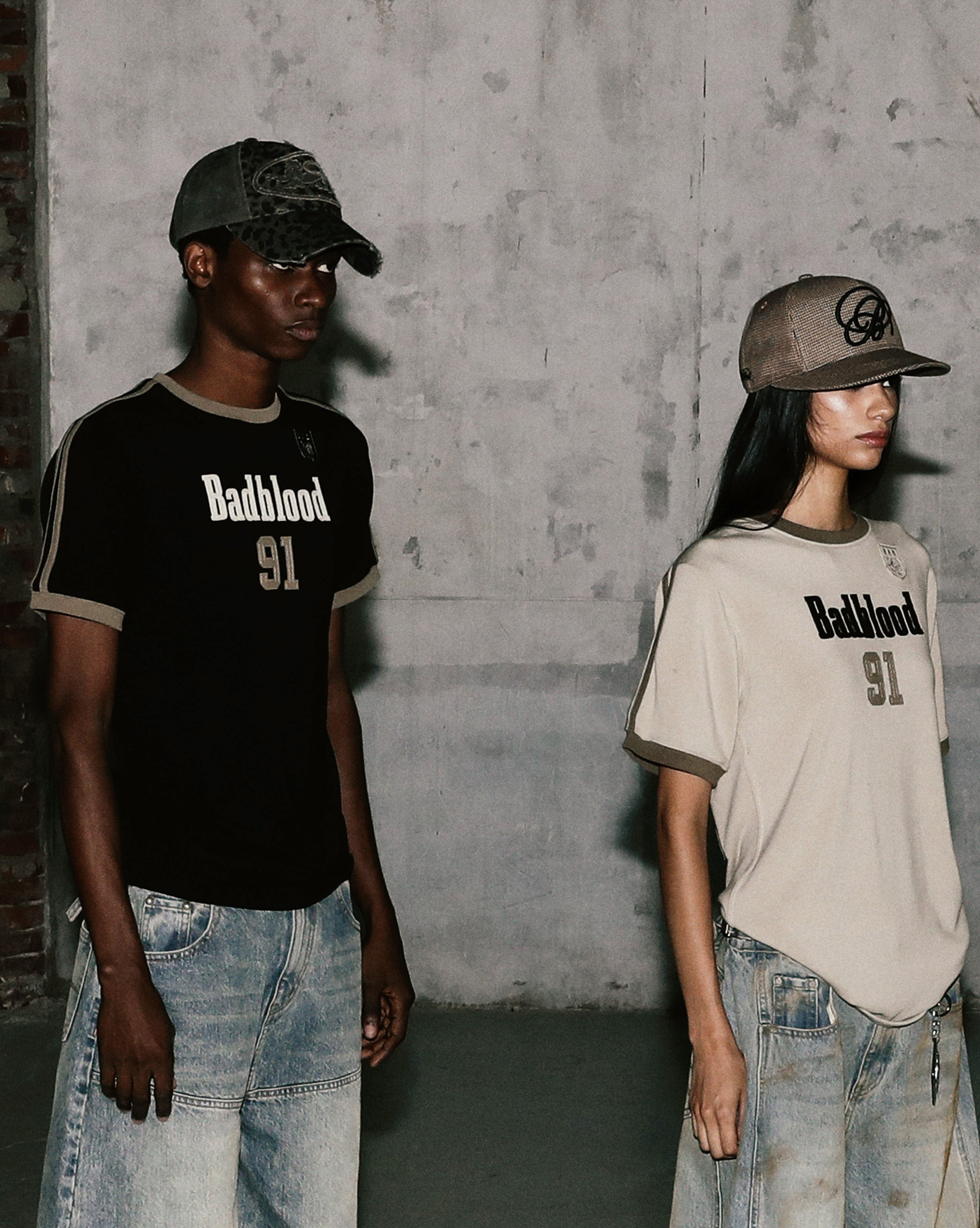 Badblood Vintage Club Jersey Ringer T-Shirt - Tan