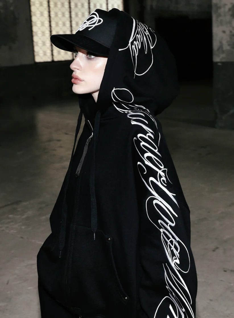 Badblood Dark Classic MYM Hooded Zip-Up - Black