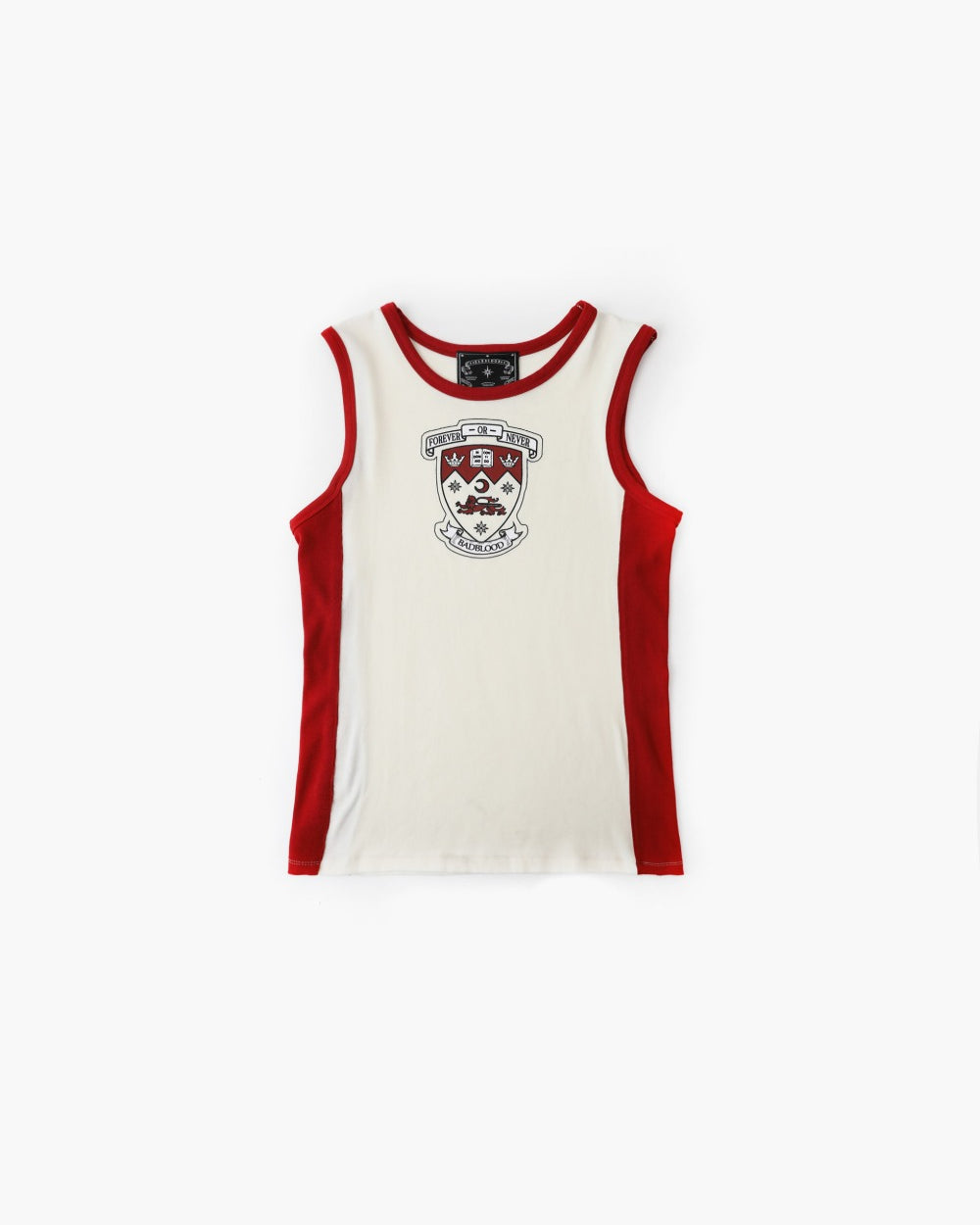 Badblood Workshop Shield Print Tank - White/Red
