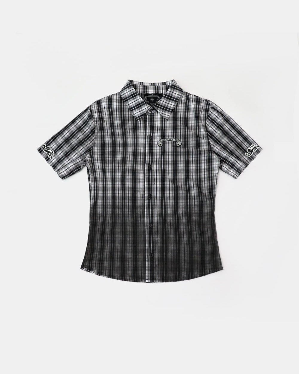 Badblood Cosmo Graphic Short Sleeve Shirt White Check