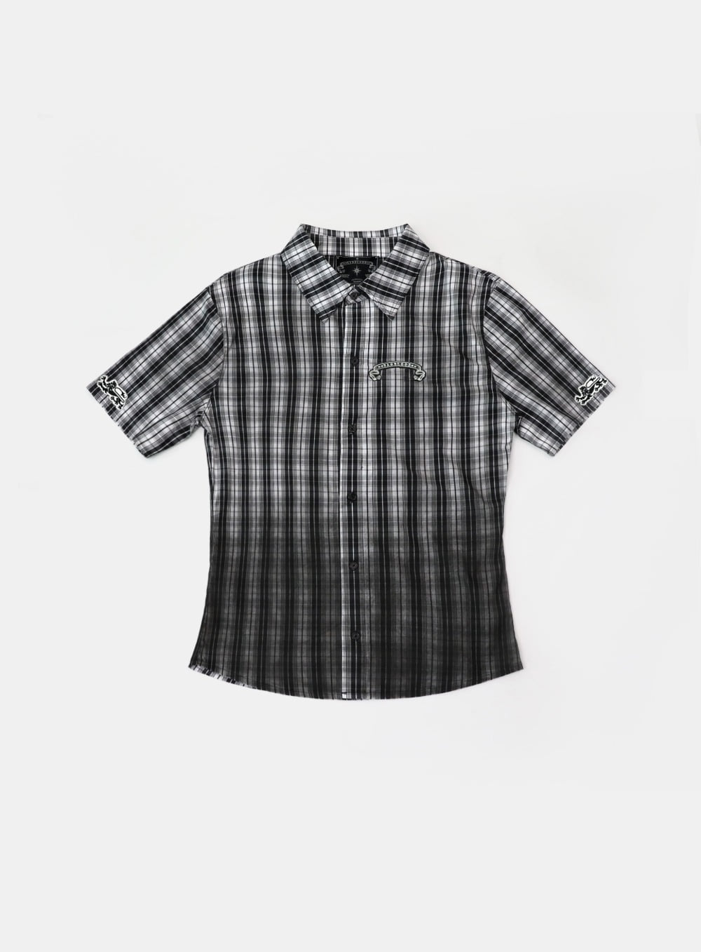 Badblood Cosmo Graphic Short Sleeve Shirt White Check