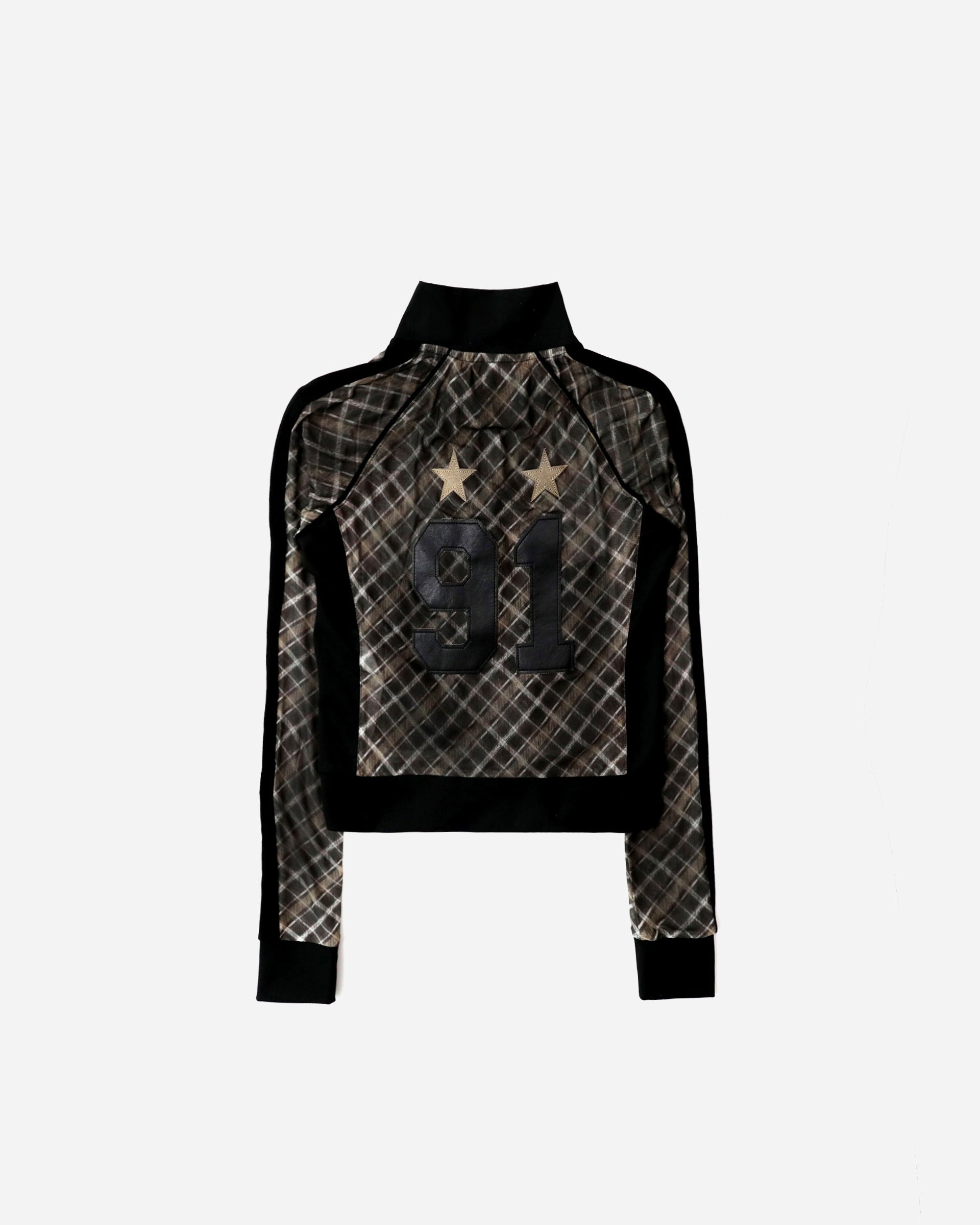 Badblood Vintage Club Track Zip-Up Check Brown