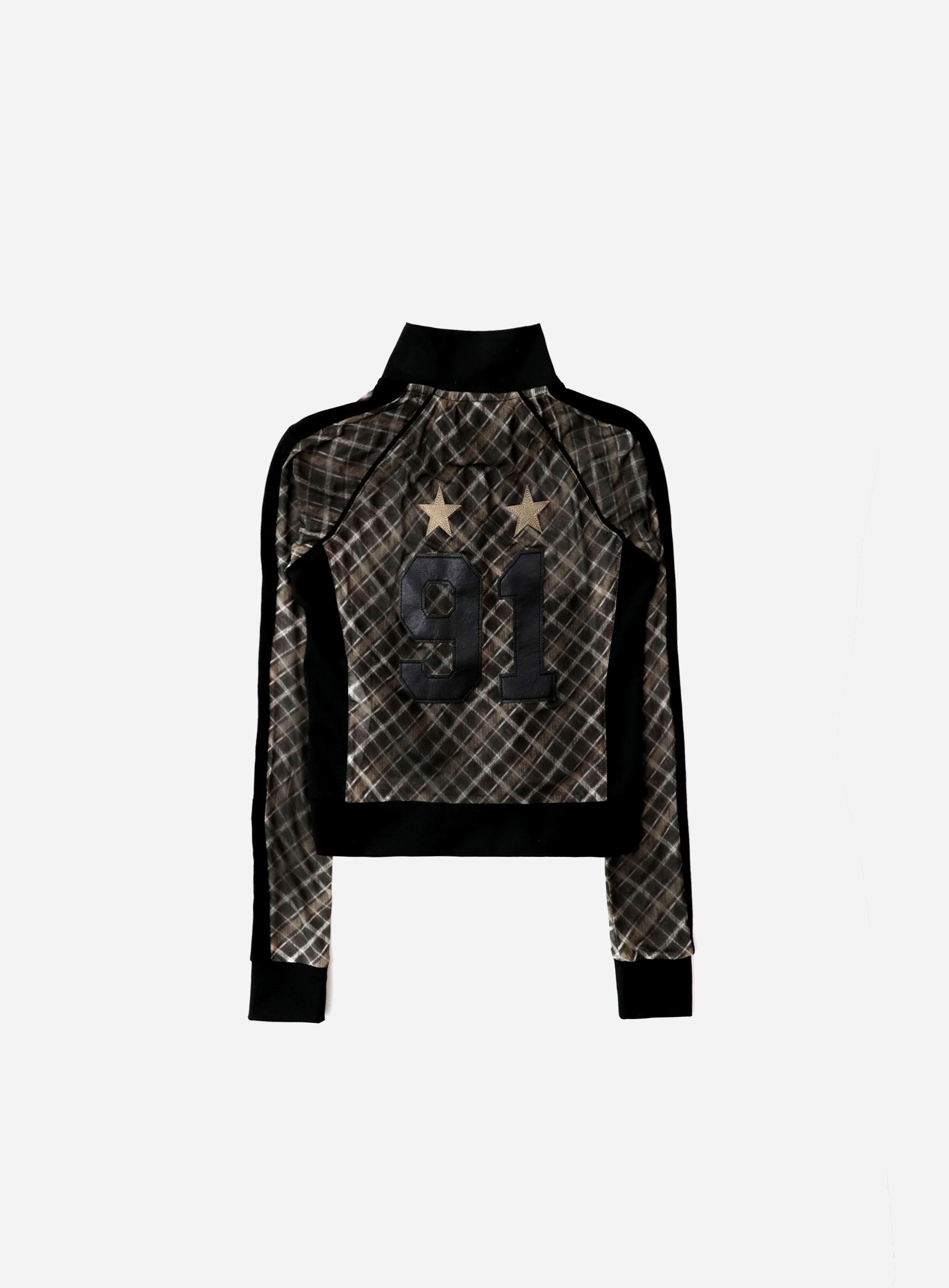 Badblood Vintage Club Track Zip-Up Check Brown