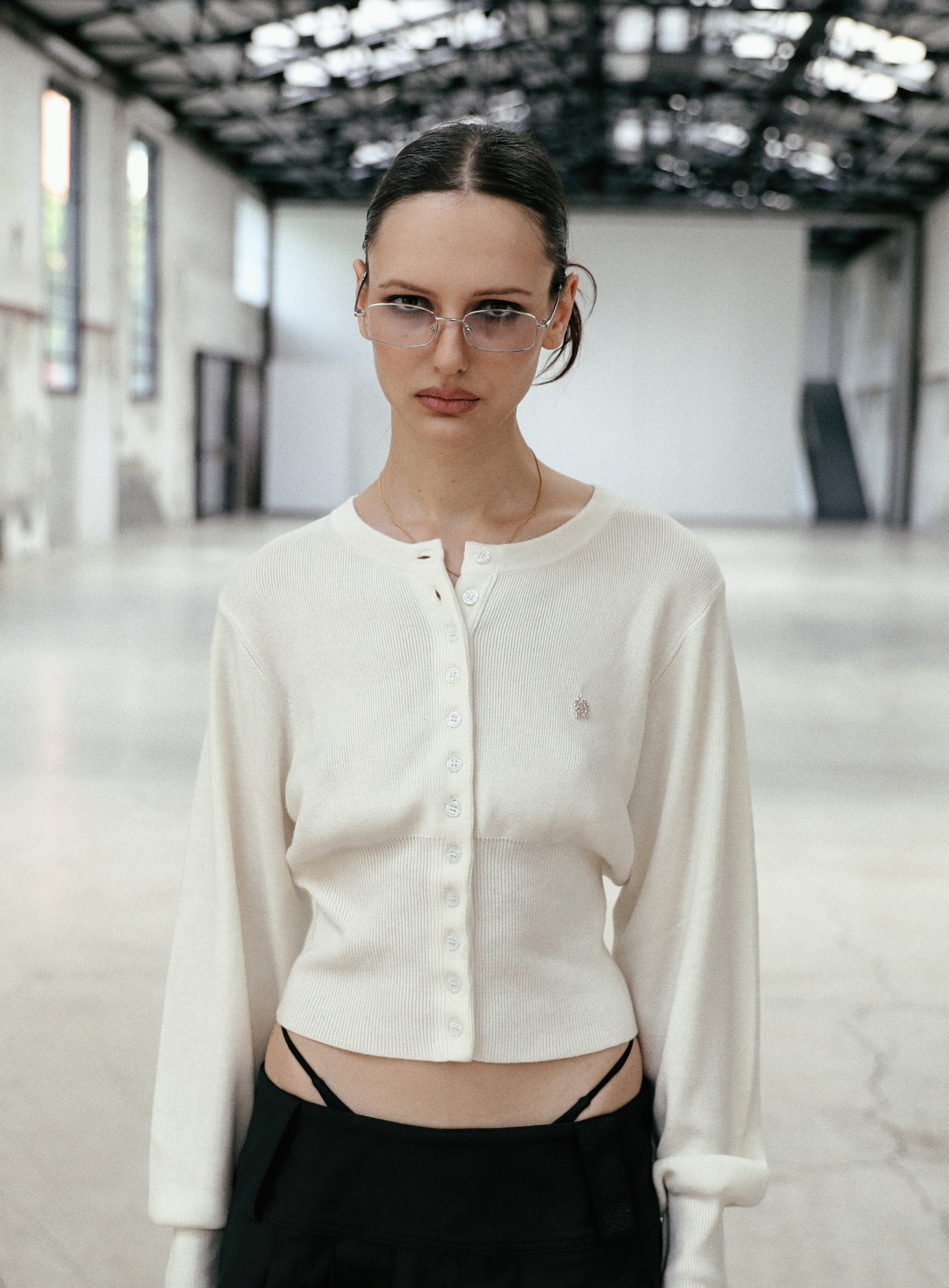 Badblood The Pure Round Cardigan - White