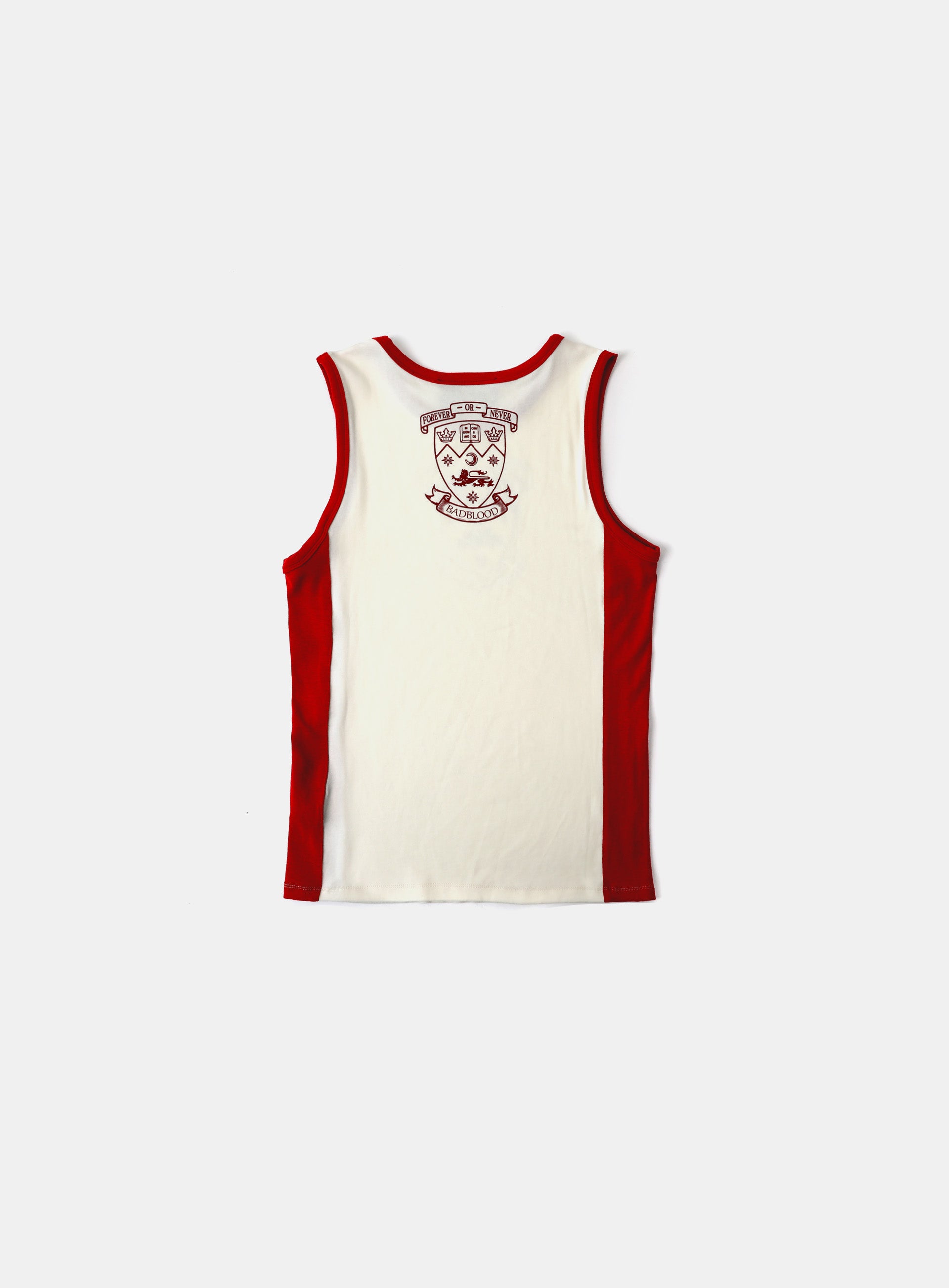 Badblood Workshop Shield Print Tank - White/Red