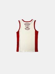 Badblood Workshop Shield Print Tank - White/Red
