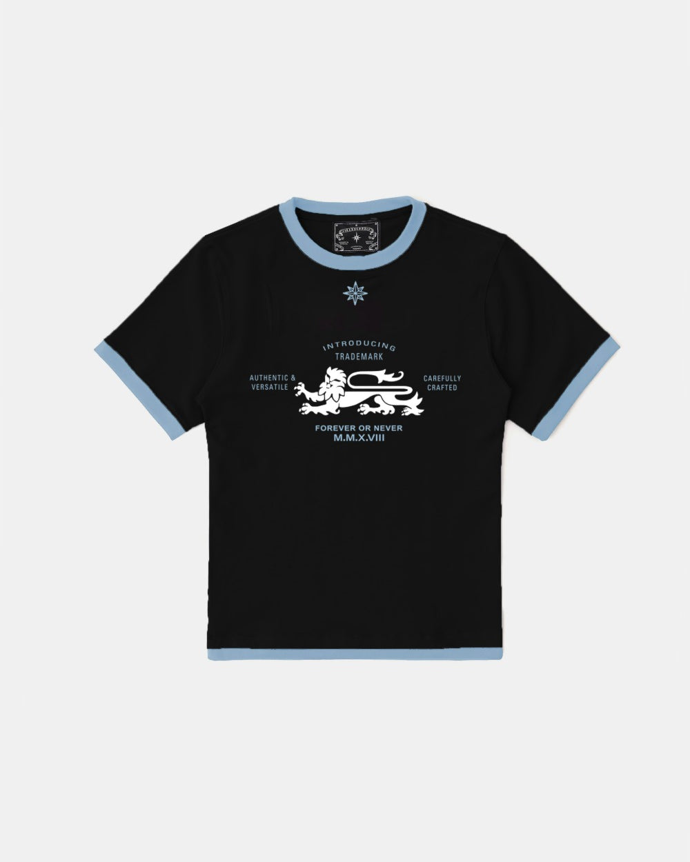 Badblood  Lion Jersey Ringer T-Shirt - Black