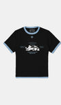 Badblood  Lion Jersey Ringer T-Shirt - Black