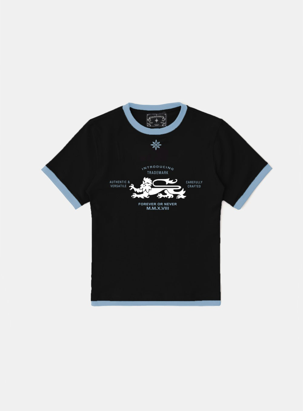 Badblood  Lion Jersey Ringer T-Shirt - Black