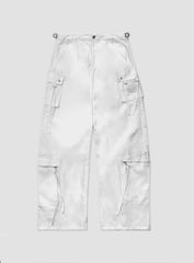 Badblood Squad Nylon Cargo Pants White