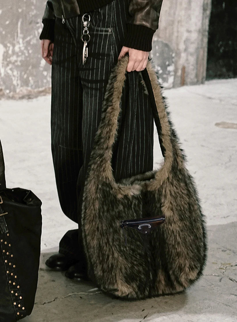 Badblood  Viper Fur Shoulder Bag - Coyote