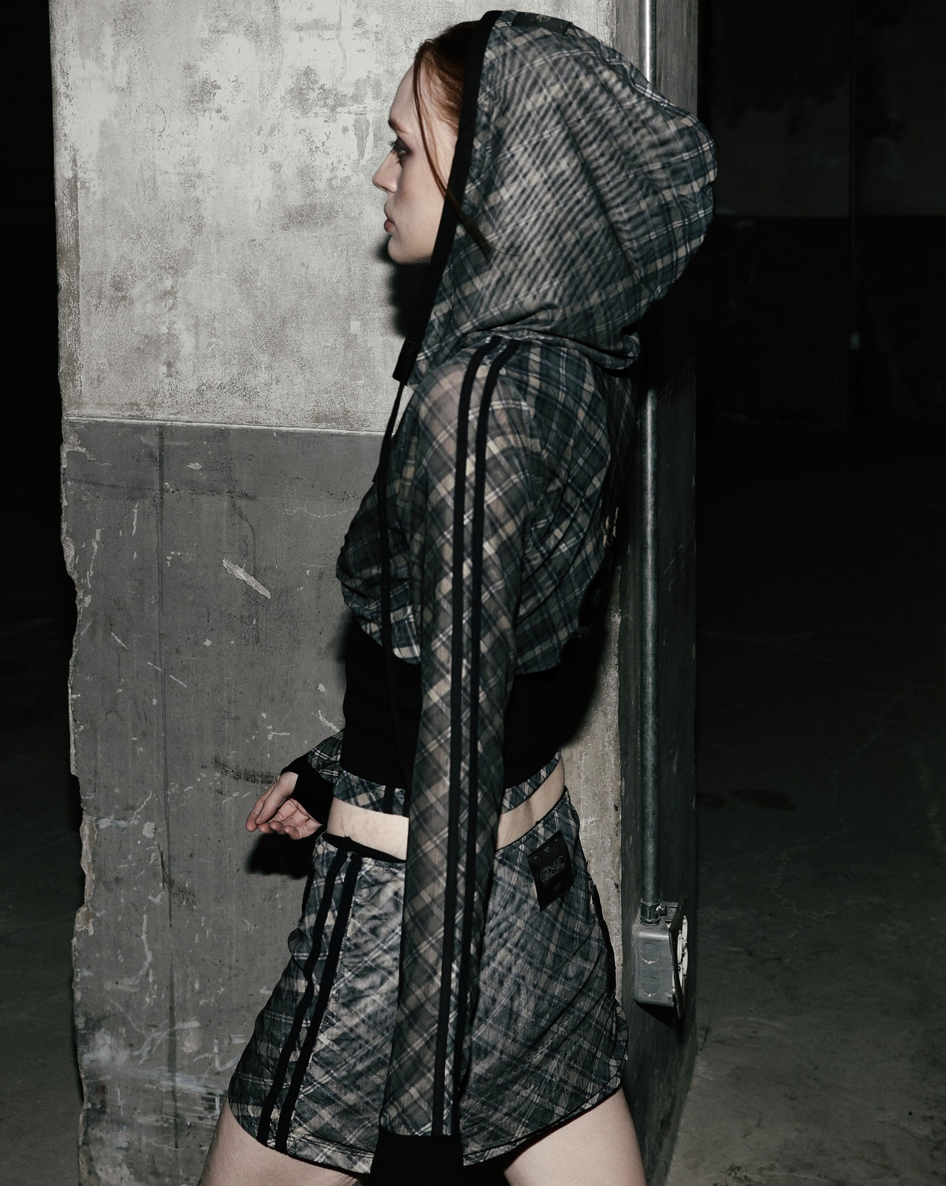 Badblood  Vintage Club Skirt - Checked Black