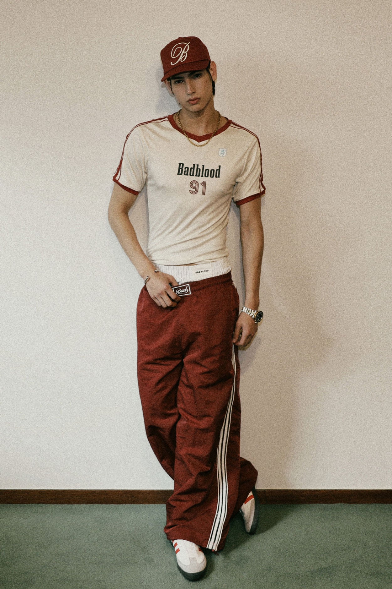 Badblood Billy SS Track Pants Red