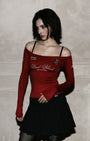 Badblood Saint Blood Off Shoulder Top Red