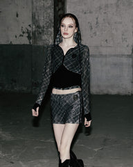 Badblood  Vintage Club Skirt - Checked Black