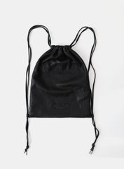 Badblood Perforated Leather Gym Sack - Black