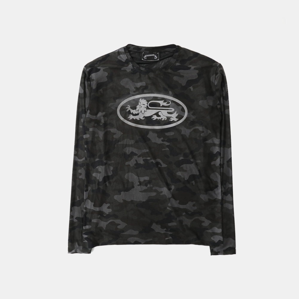 Badblood Mystic Logo Reflective Long Sleeve Black Camo