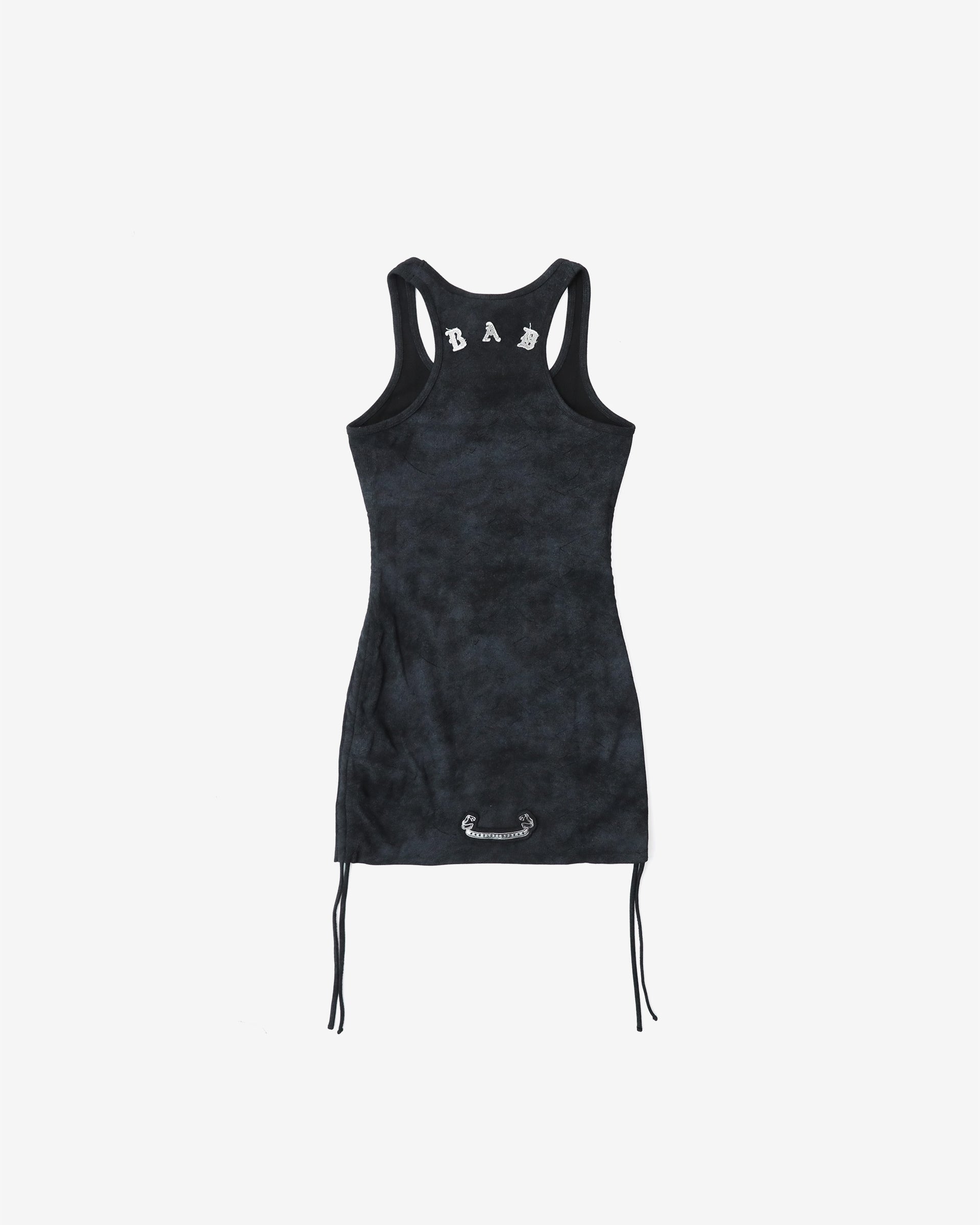 Badblood  Lion Patch Tank Mini Dress - Washed Black