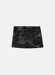 Badblood Vintage Club Skirt - Black Camo