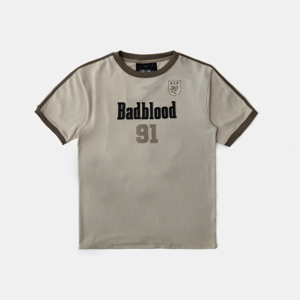 Badblood Vintage Club Jersey Ringer T-Shirt - Tan