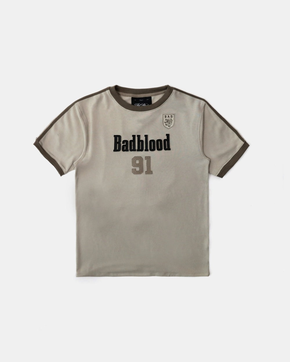 Badblood Vintage Club Jersey Ringer T-Shirt - Tan