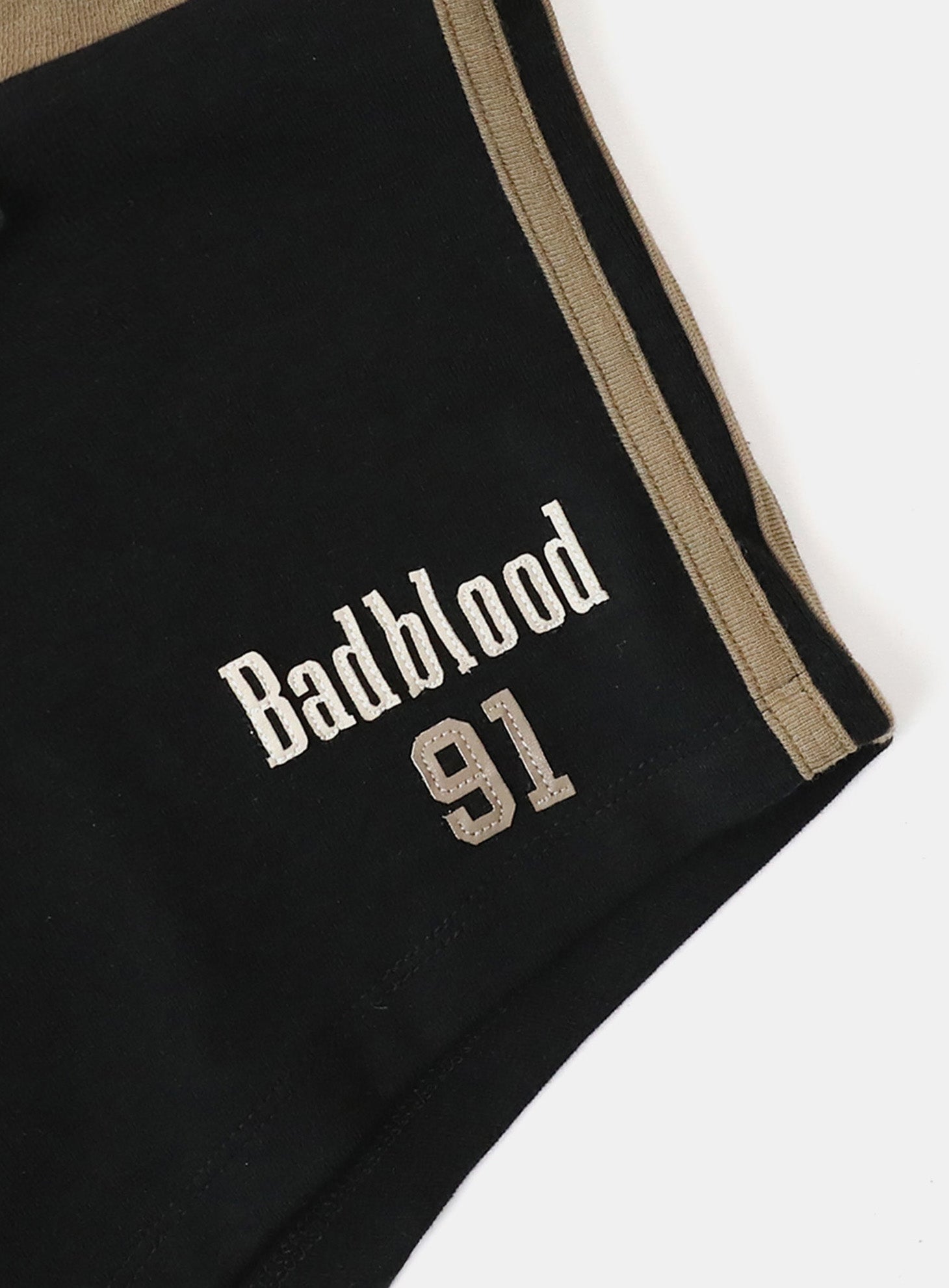 Badblood Vintage Club Boy Shorts - Khaki/Black