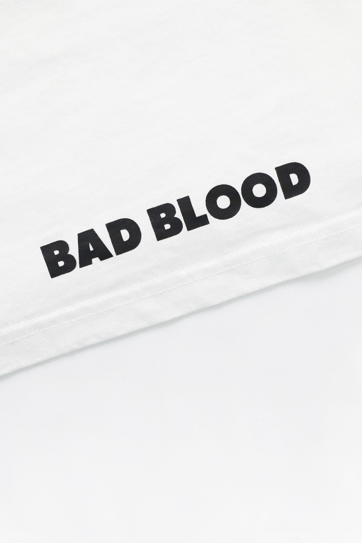Badblood Kill them overfit crop T-shirt White