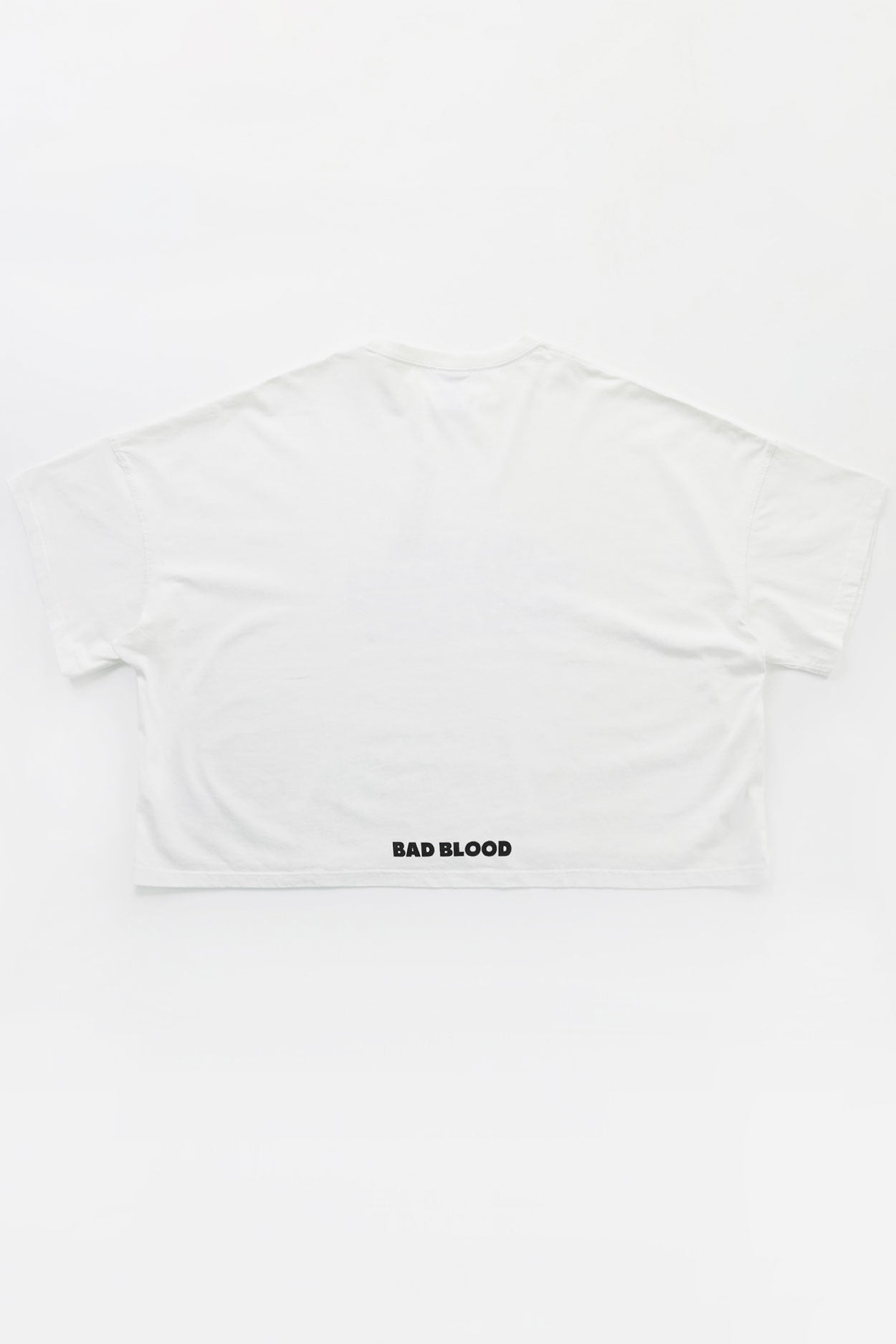 Badblood Kill them overfit crop T-shirt White