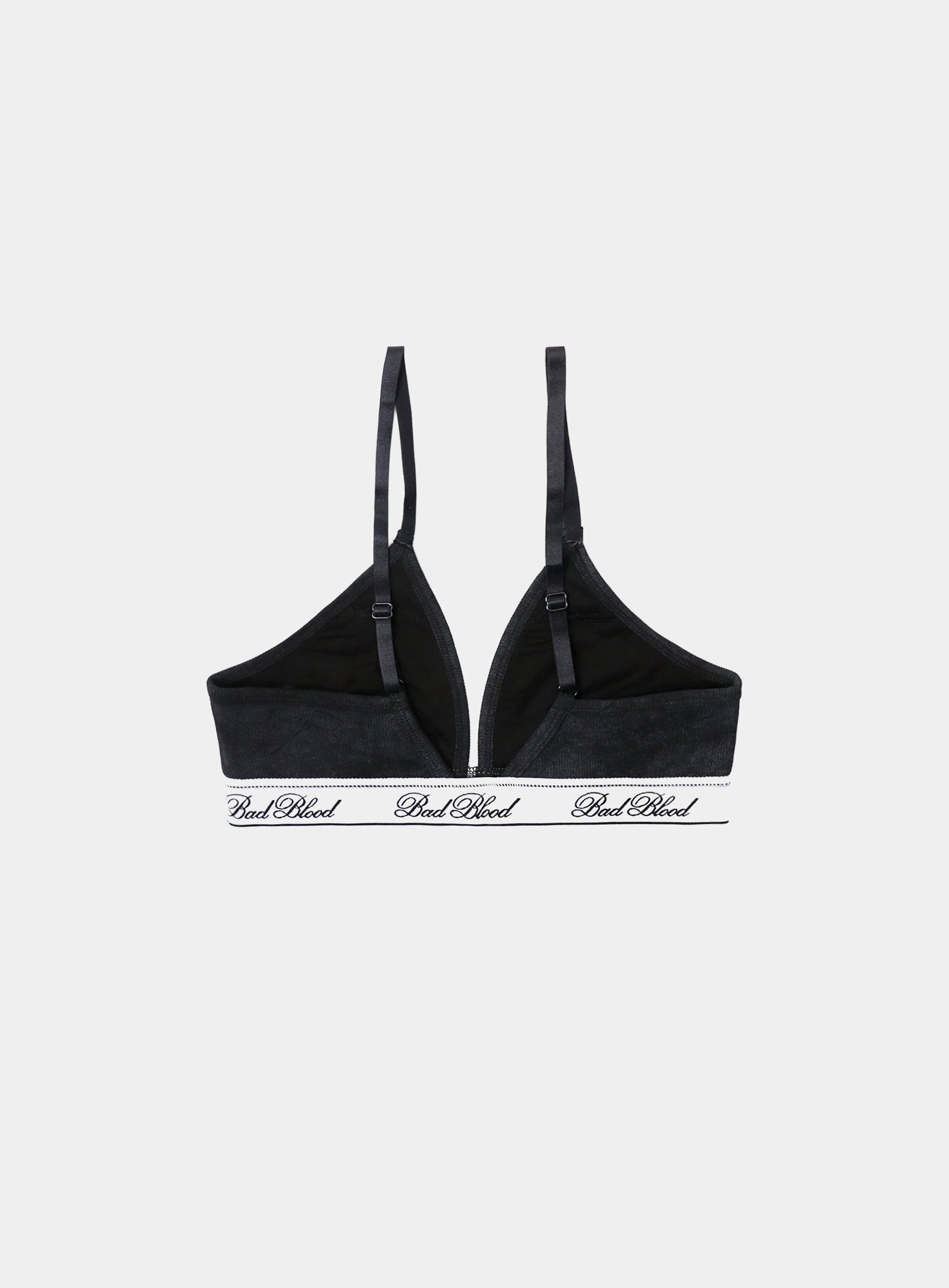 Badblood Classic Logo Triangle Bra - Dusty Black