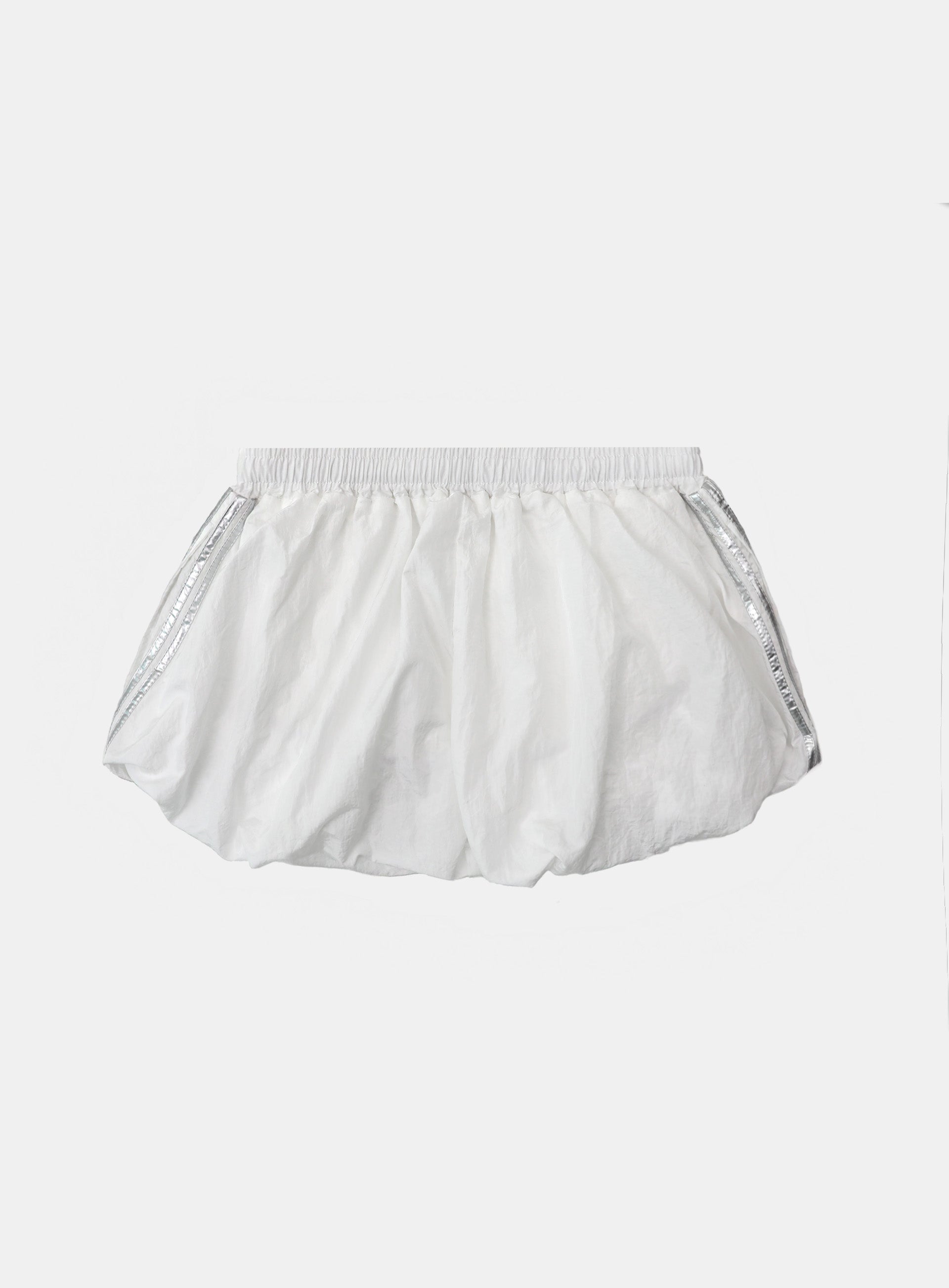 Badblood Dark Billy Nylon Balloon Mini Skirt - White
